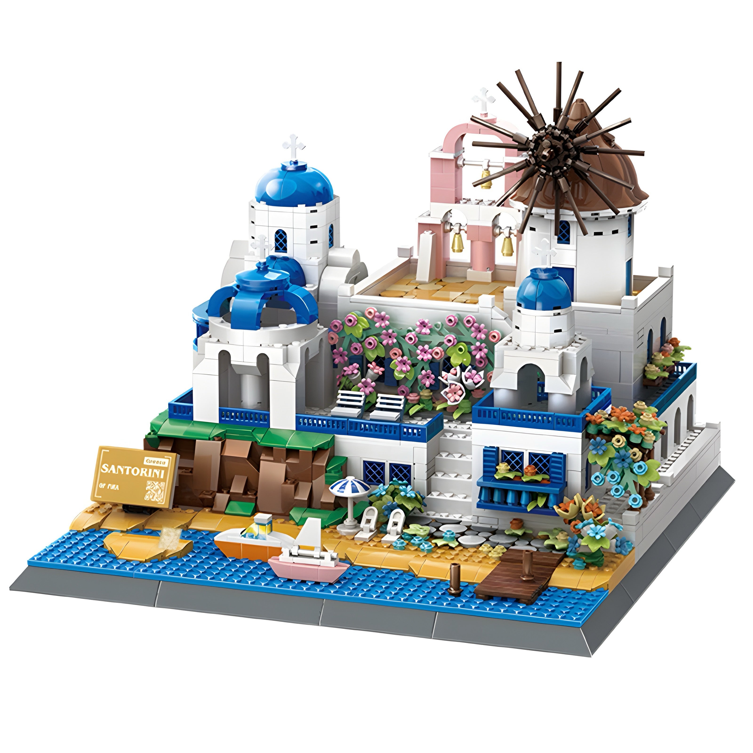 Brick MOC Santorini Levels | 1376pcs - Brick Car Merchant