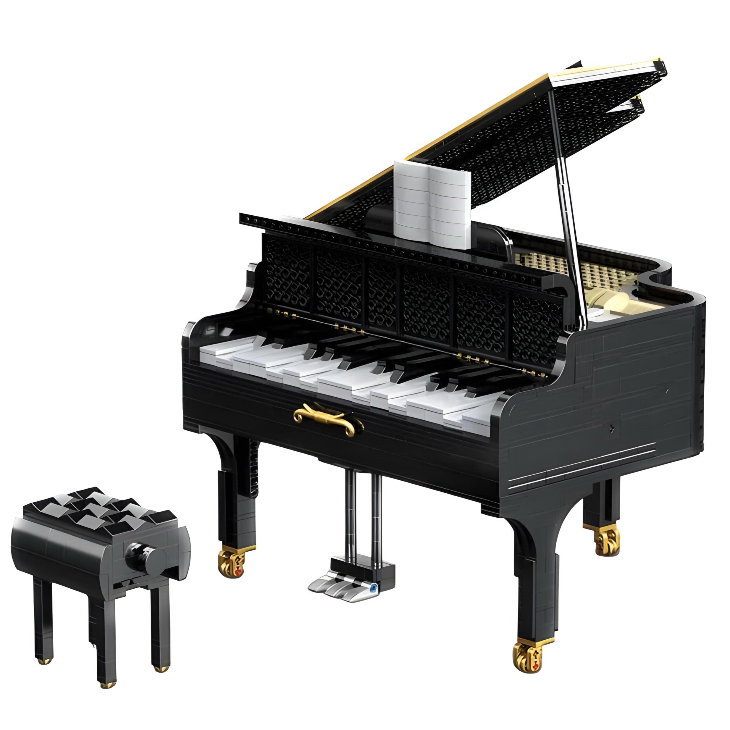 Brick MOC Self Playing Grand Piano | 2436pcs - Brick Car Merchant
