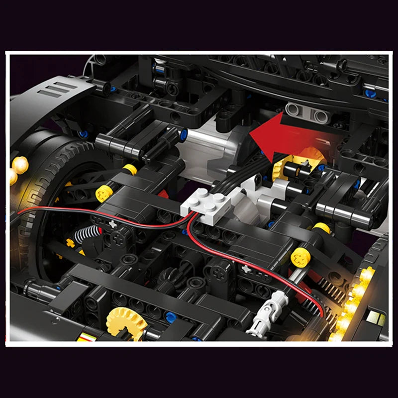 Brick MOC Shadow Edition Italian V12 Grand Tourer | 3096 pcs - Brick Car Merchant