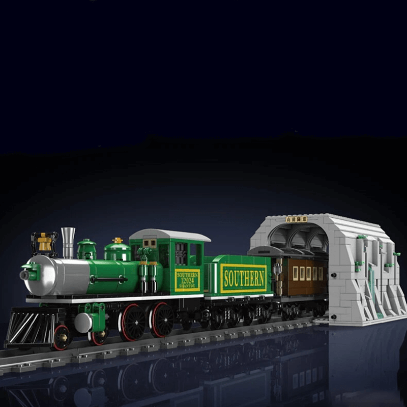 Brick MOC Southern Steam Locomotive Remote Control | 1211pcs - Brick Car Merchant