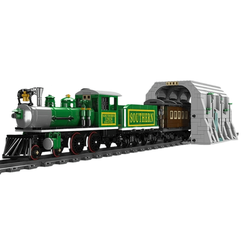 Brick MOC Southern Steam Locomotive Remote Control | 1211pcs - Brick Car Merchant