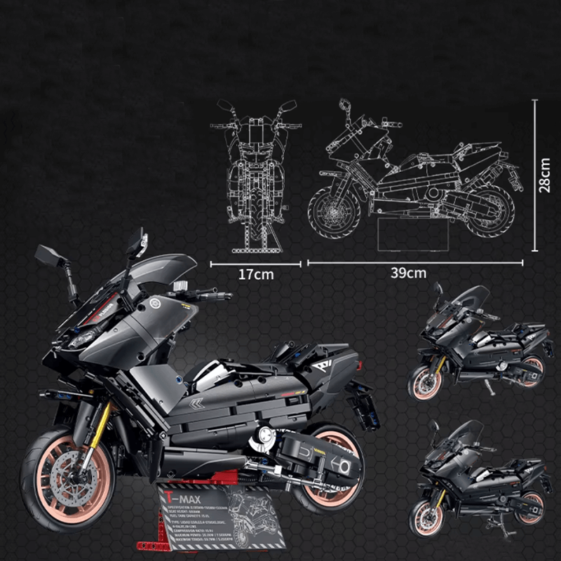 Brick MOC Sport Maxi Scooter 560 | 1281pcs - Brick Car Merchant