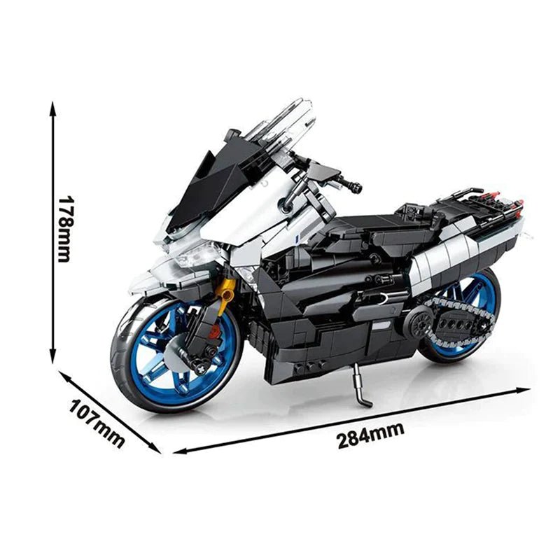 Brick MOC Sport Touring Maxi Scooter 530 | 798pcs - Brick Car Merchant