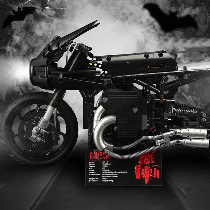 Brick MOC Stealth Shadow Street Bike | 1980pcs - Brick Car Merchant