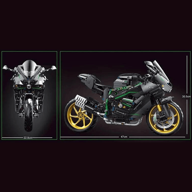 Brick MOC Supercharged Track Superbike | 1858pcs - Brick Car Merchant