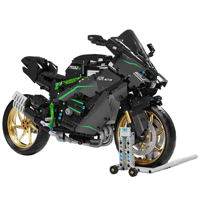Brick MOC Supercharged Track Superbike | 1858pcs - Brick Car Merchant