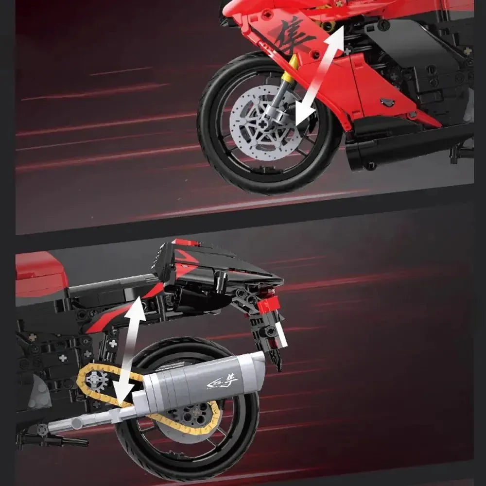 Brick MOC Suzuki Hayabusa | 1043pcs - Brick Car Merchant