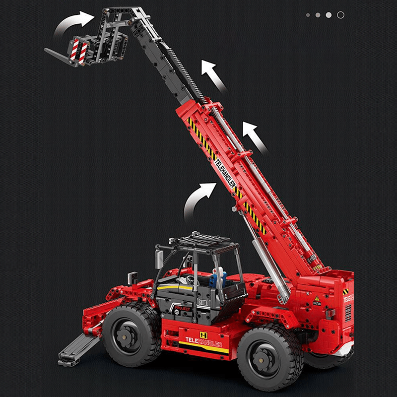 Brick MOC Telescopic Arm Forklift | 2260pcs - Brick Car Merchant