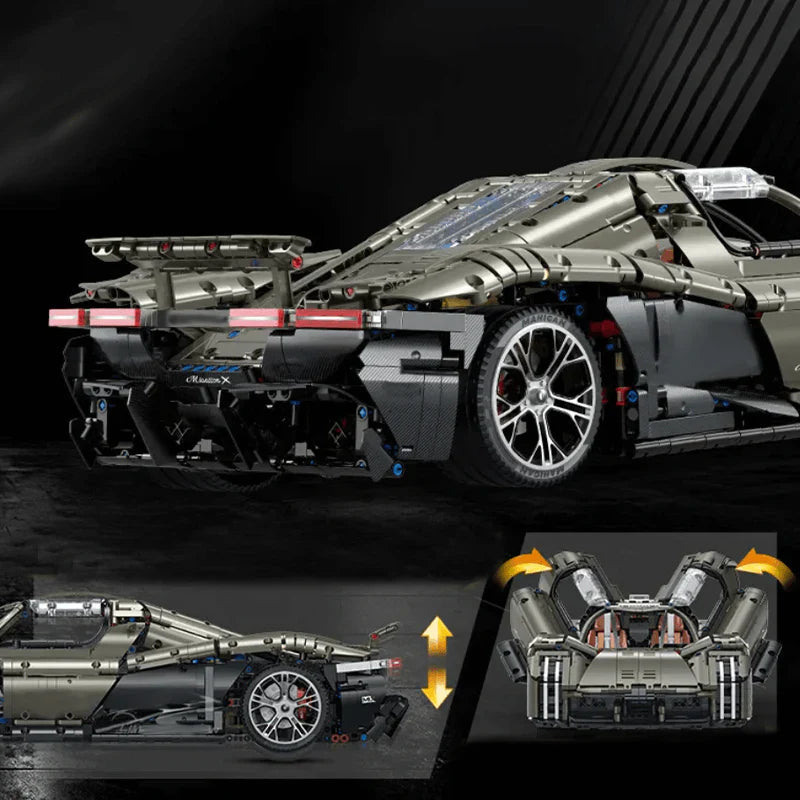 Brick MOC The Ultimate German Concept | Remote Control, Electric Door, Electric Tail Lift, Electric Air Suspension, 4056 pcs - Brick Car Merchant