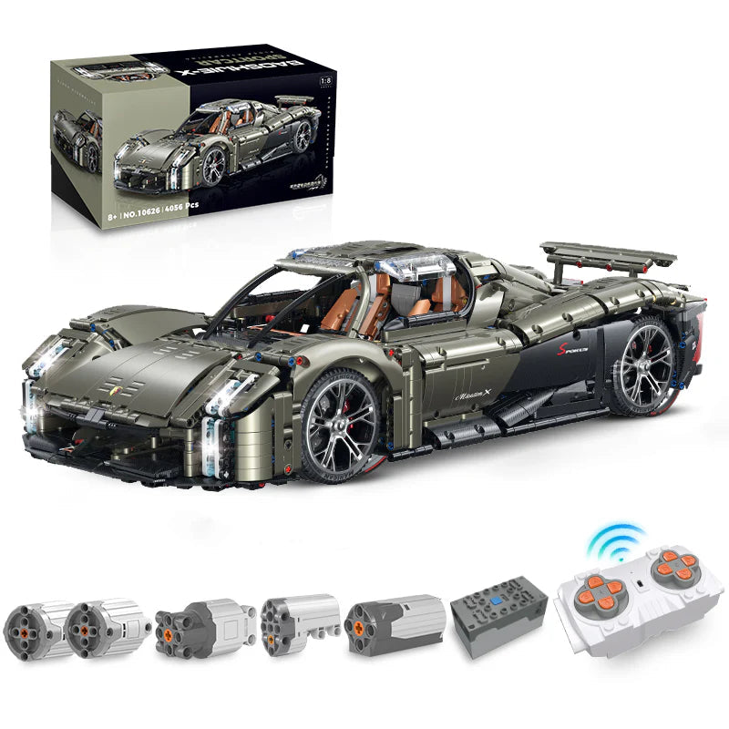 Brick MOC The Ultimate German Concept | Remote Control, Electric Door, Electric Tail Lift, Electric Air Suspension, 4056 pcs - Brick Car Merchant