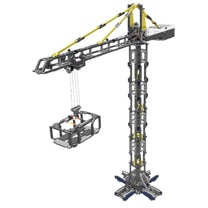 Brick MOC Tower Crane Remote Control | 1796pcs - Brick Car Merchant