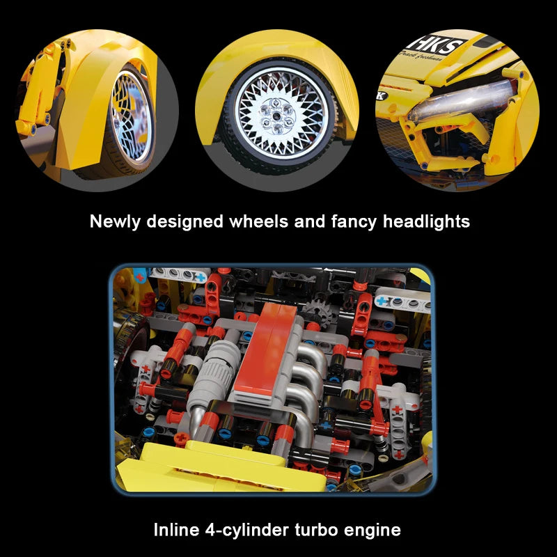 Brick MOC Toyota Supra | 2627 pcs - Brick Car Merchant