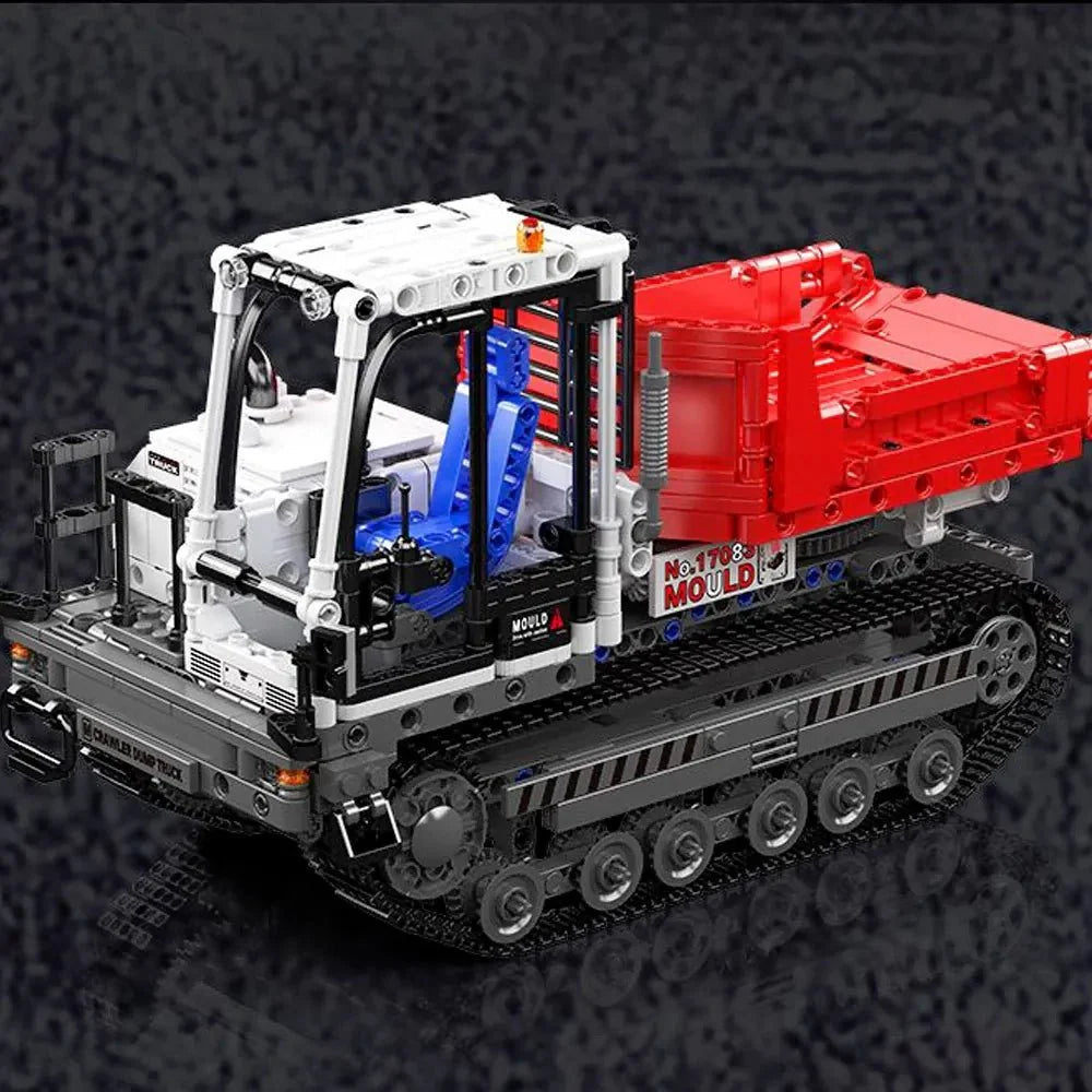 Brick MOC Tracked Dumper Hauler | 1105pcs - Brick Car Merchant