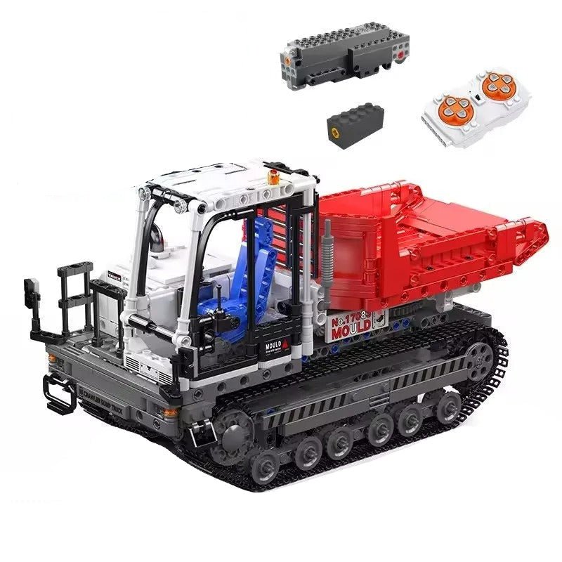 Brick MOC Tracked Dumper Hauler | 1105pcs - Brick Car Merchant