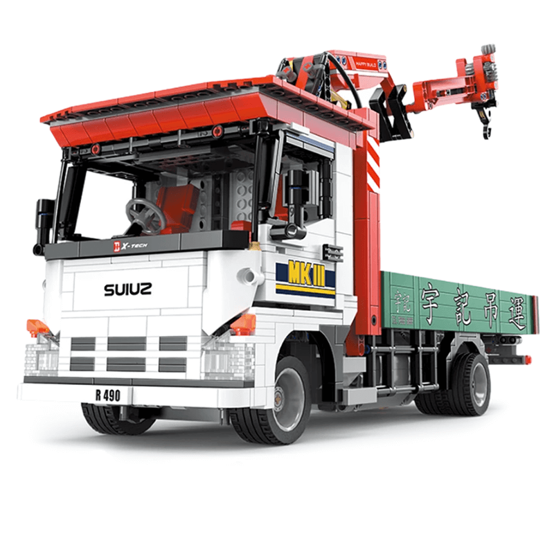 Brick MOC Truck With Crane Remote Control | 1476pcs - Brick Car Merchant