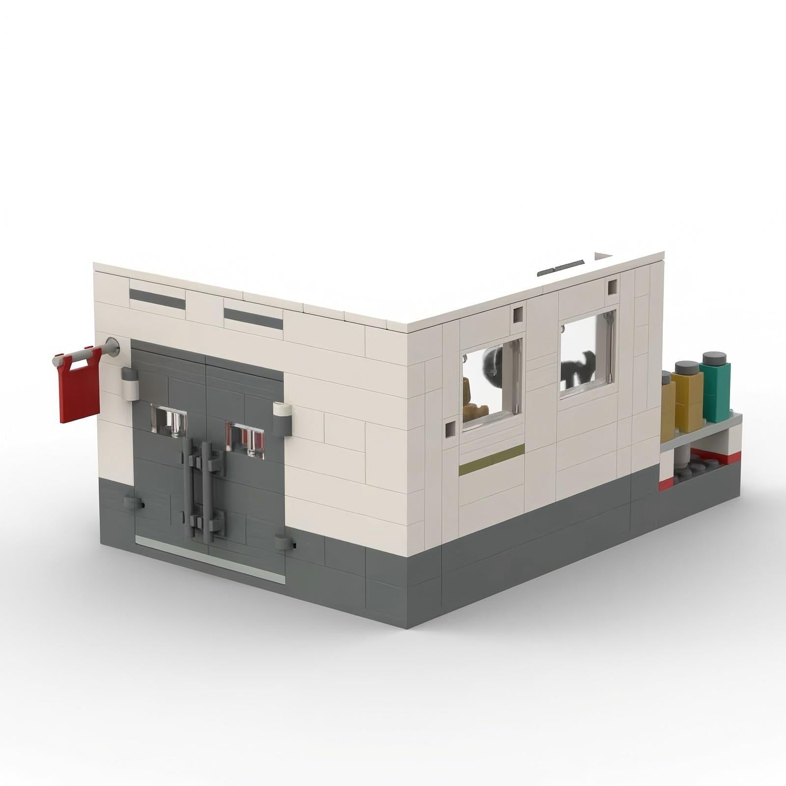 Brick MOC Tuning Garage Display - Brick Car Merchant