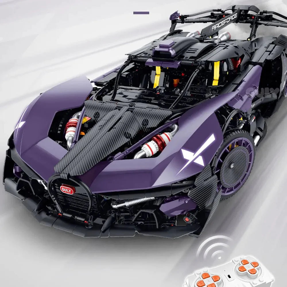 Brick MOC Turbocharged W16 Track Hypercar | 3332pcs - Brick Car Merchant