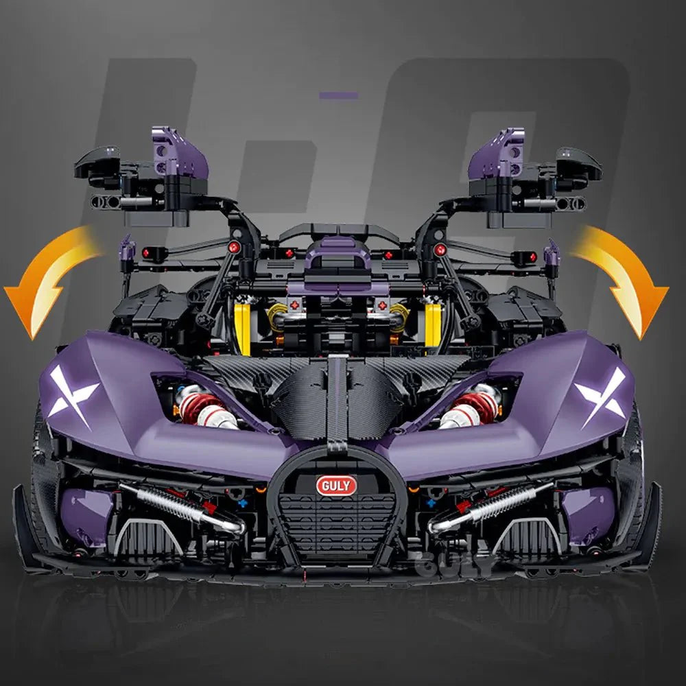 Brick MOC Turbocharged W16 Track Hypercar | 3332pcs - Brick Car Merchant