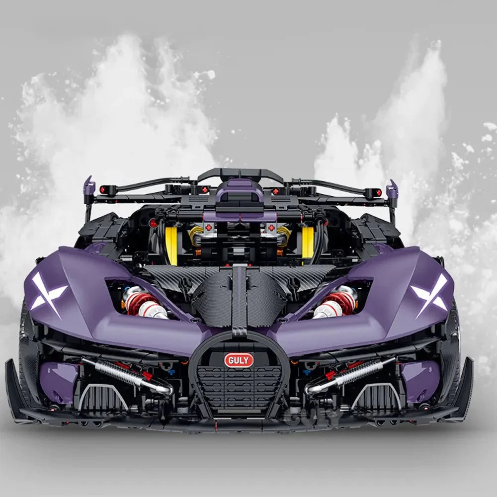 Brick MOC Turbocharged W16 Track Hypercar | 3332pcs - Brick Car Merchant