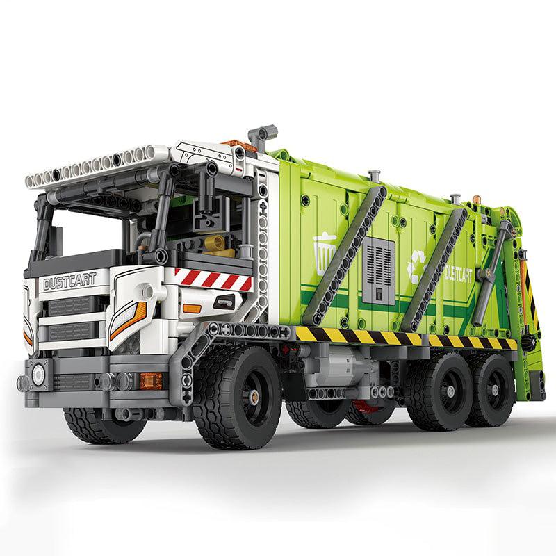Brick MOC Urban Waste Collection Truck | 1468pcs - Brick Car Merchant