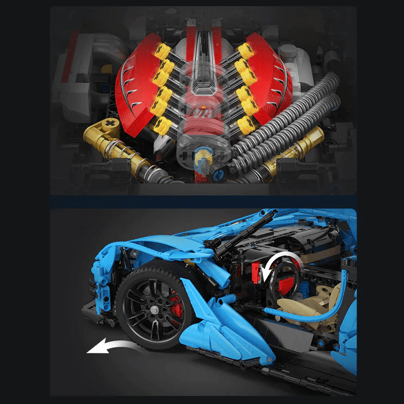 Brick MOC V12 Intensa Track-Only Hypercar | 3864pcs - Brick Car Merchant