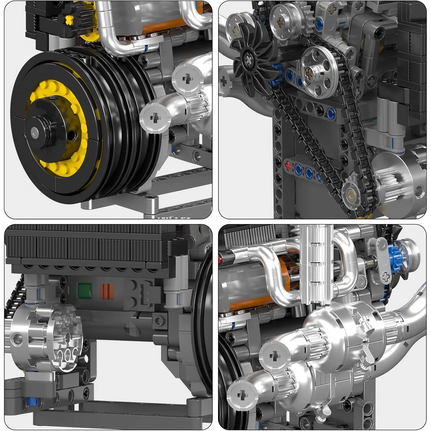 Brick MOC V8 Supercar Engine Kit | 739pcs - Brick Car Merchant