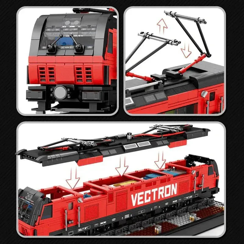 Brick MOC Vectron Electric Locomotive | 1888pcs - Brick Car Merchant