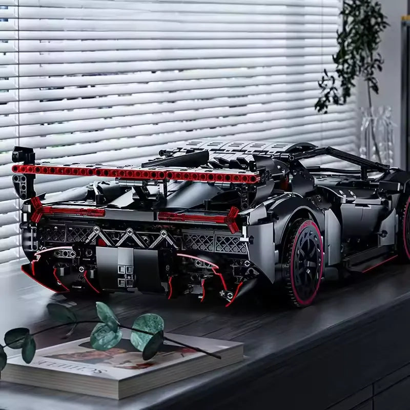 Brick MOC Veneno Lambo Competizione Gunmetal | 3711pcs - Brick Car Merchant