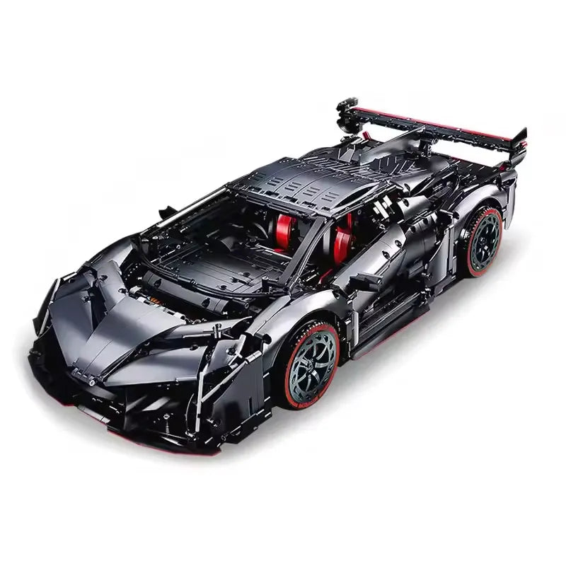 Brick MOC Veneno Lambo Competizione Gunmetal | 3711pcs - Brick Car Merchant