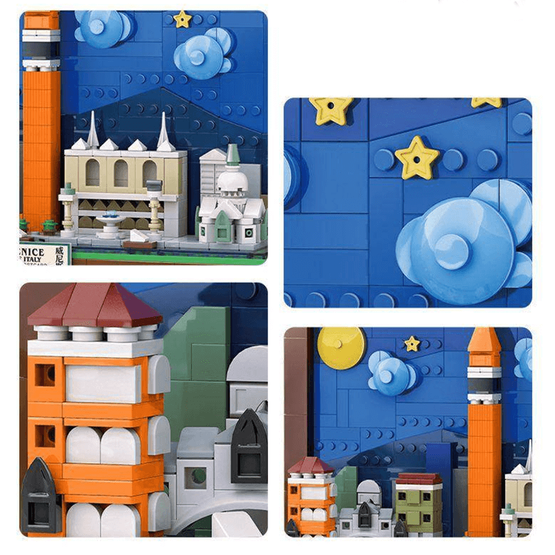 Brick MOC Venice Skyline | 579pcs - Brick Car Merchant
