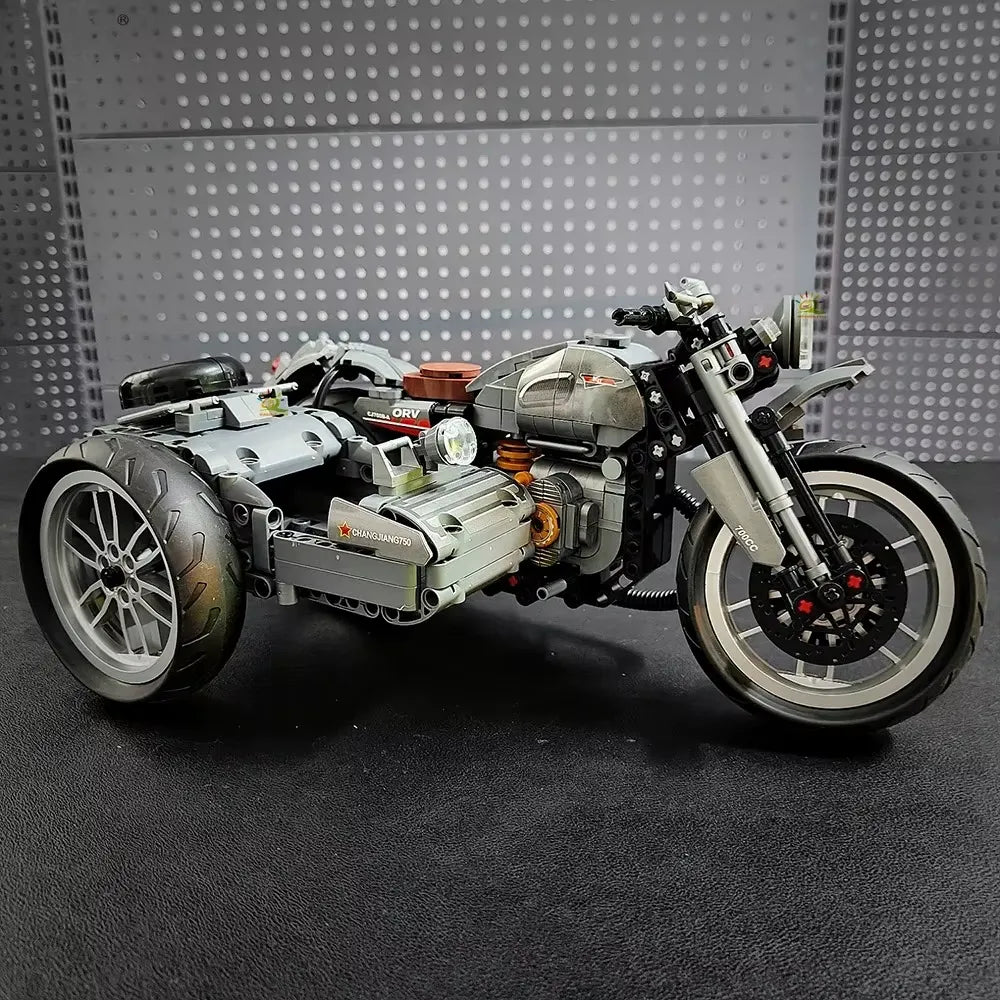 Brick MOC Vintage Sidecar | 808pcs - Brick Car Merchant