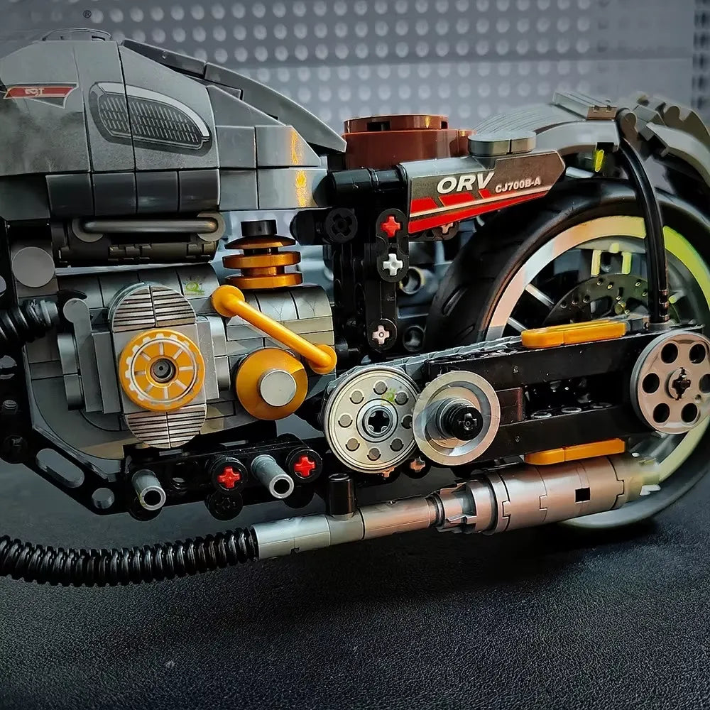 Brick MOC Vintage Sidecar | 808pcs - Brick Car Merchant
