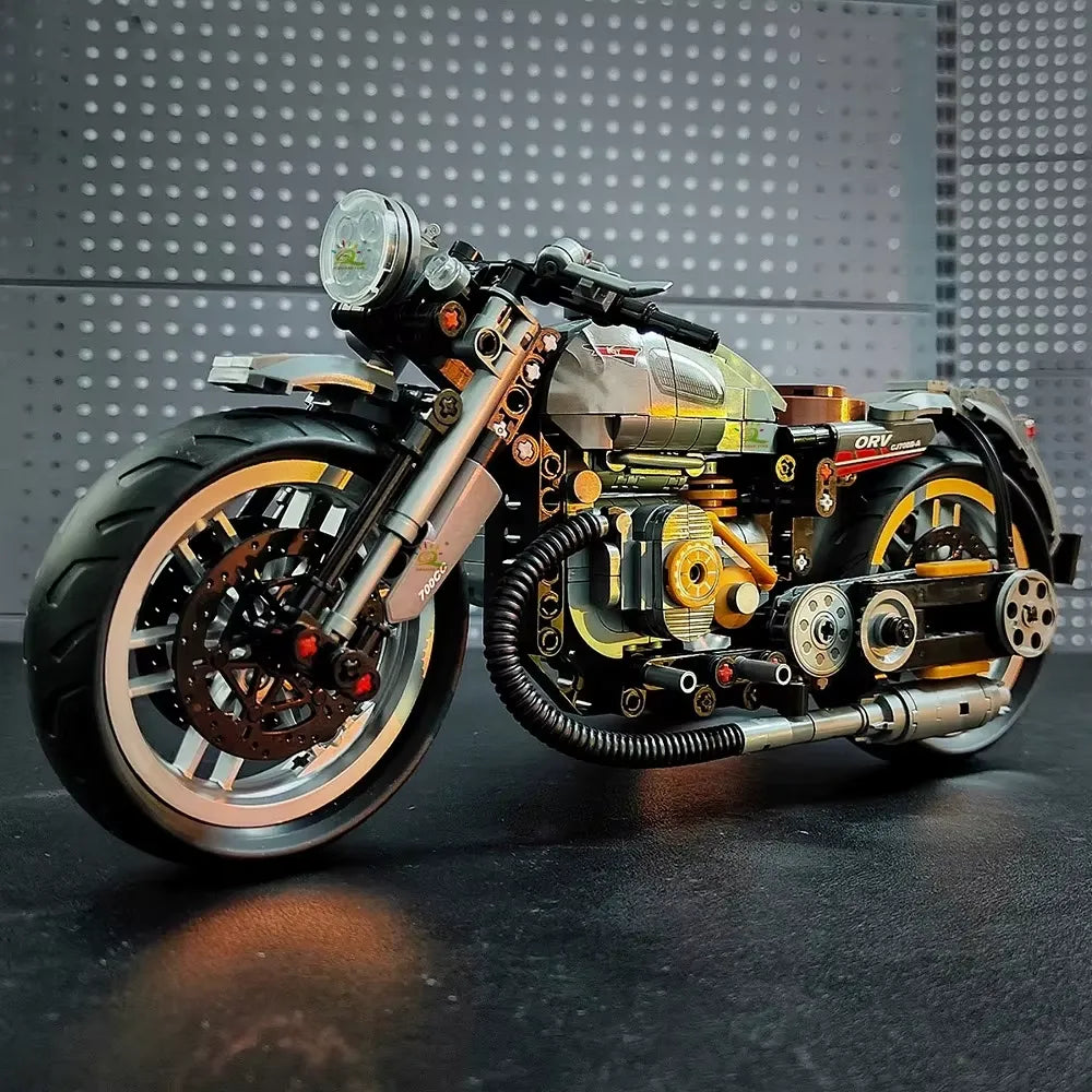 Brick MOC Vintage Sidecar | 808pcs - Brick Car Merchant