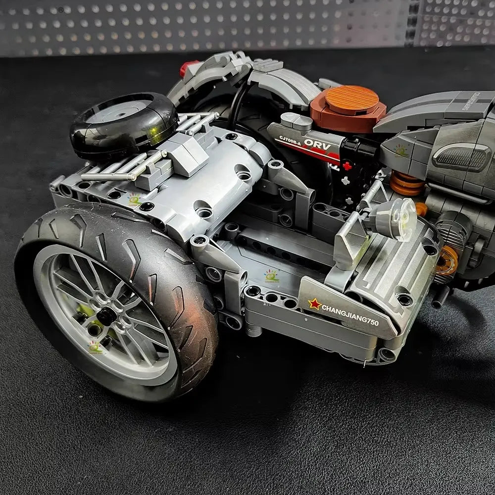 Brick MOC Vintage Sidecar | 808pcs - Brick Car Merchant