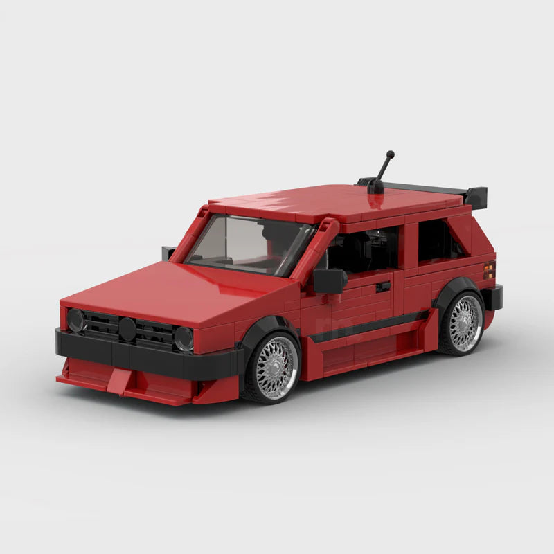 Brick MOC Volkswagen Golf MK2 GTI - Brick Car Merchant