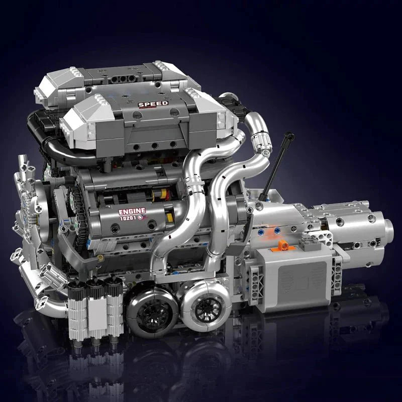 Brick MOC W16 Engine & Transmission | 2024pcs - Brick Car Merchant
