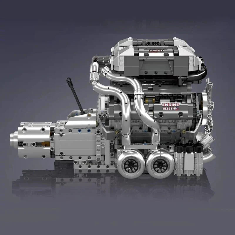 Brick MOC W16 Engine & Transmission | 2024pcs - Brick Car Merchant