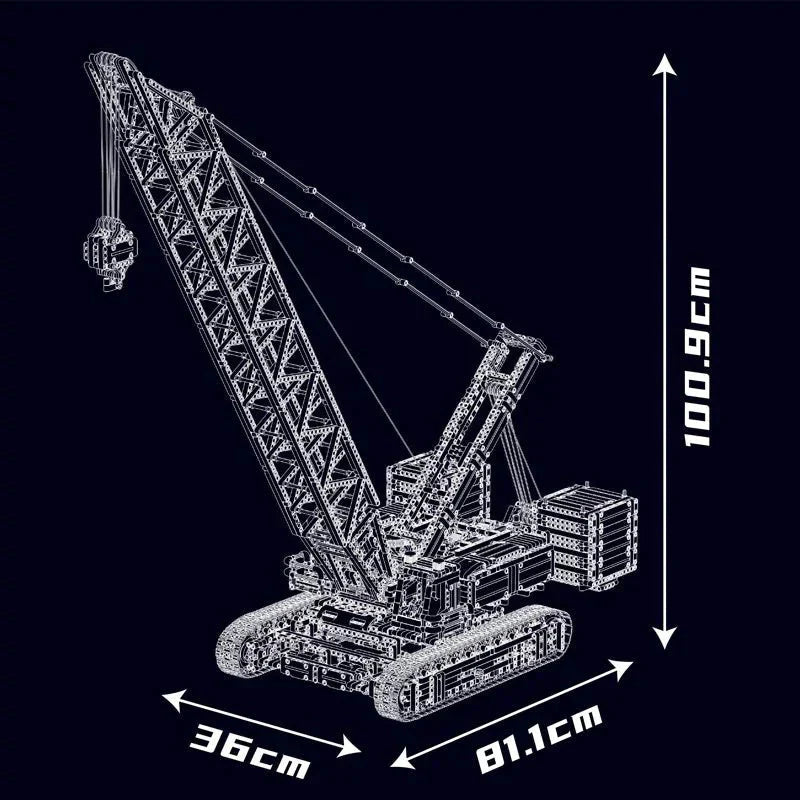 Brick MOC Wacker 16000 Crawler Crane Advanced | 4494pcs - Brick Car Merchant