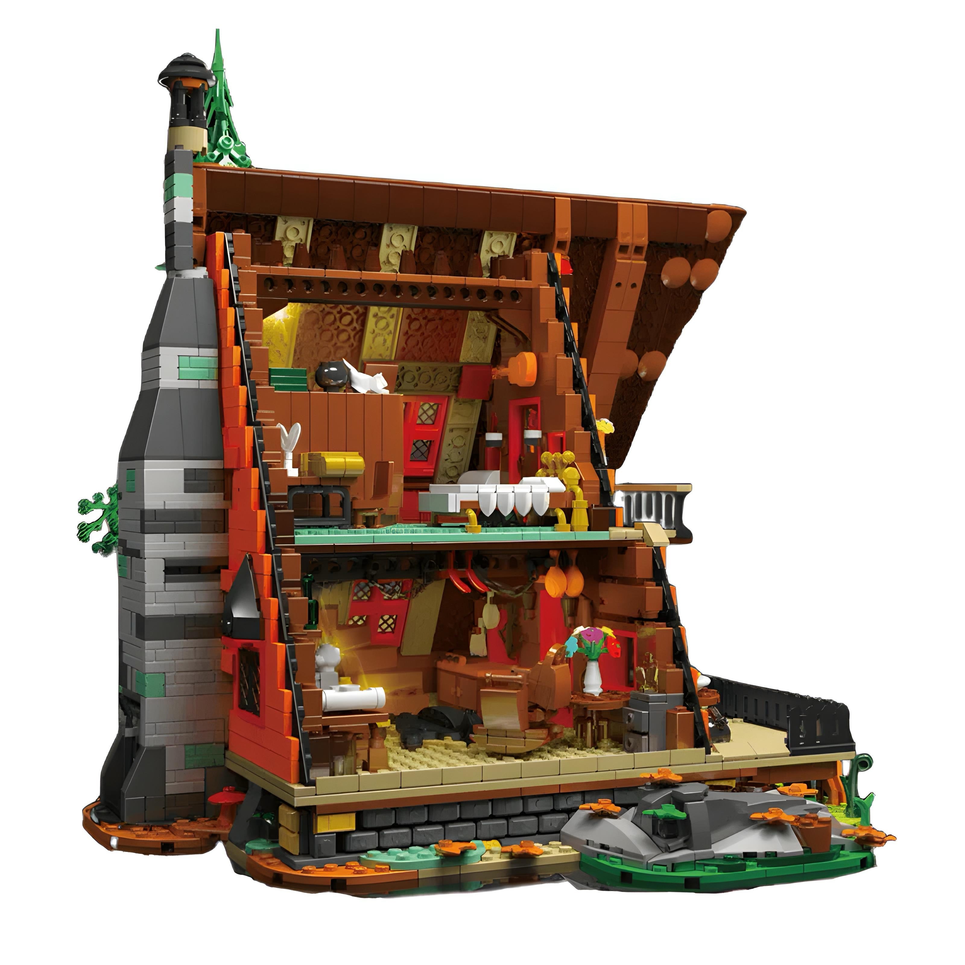 Brick MOC Wooden Cabin In The Woods | 3398pcs - Brick Car Merchant
