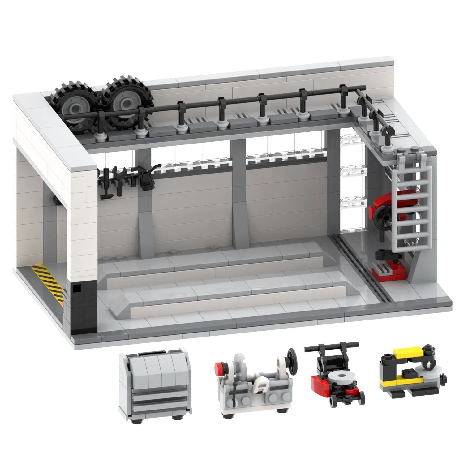 Brick MOC Workshop Display - Brick Car Merchant