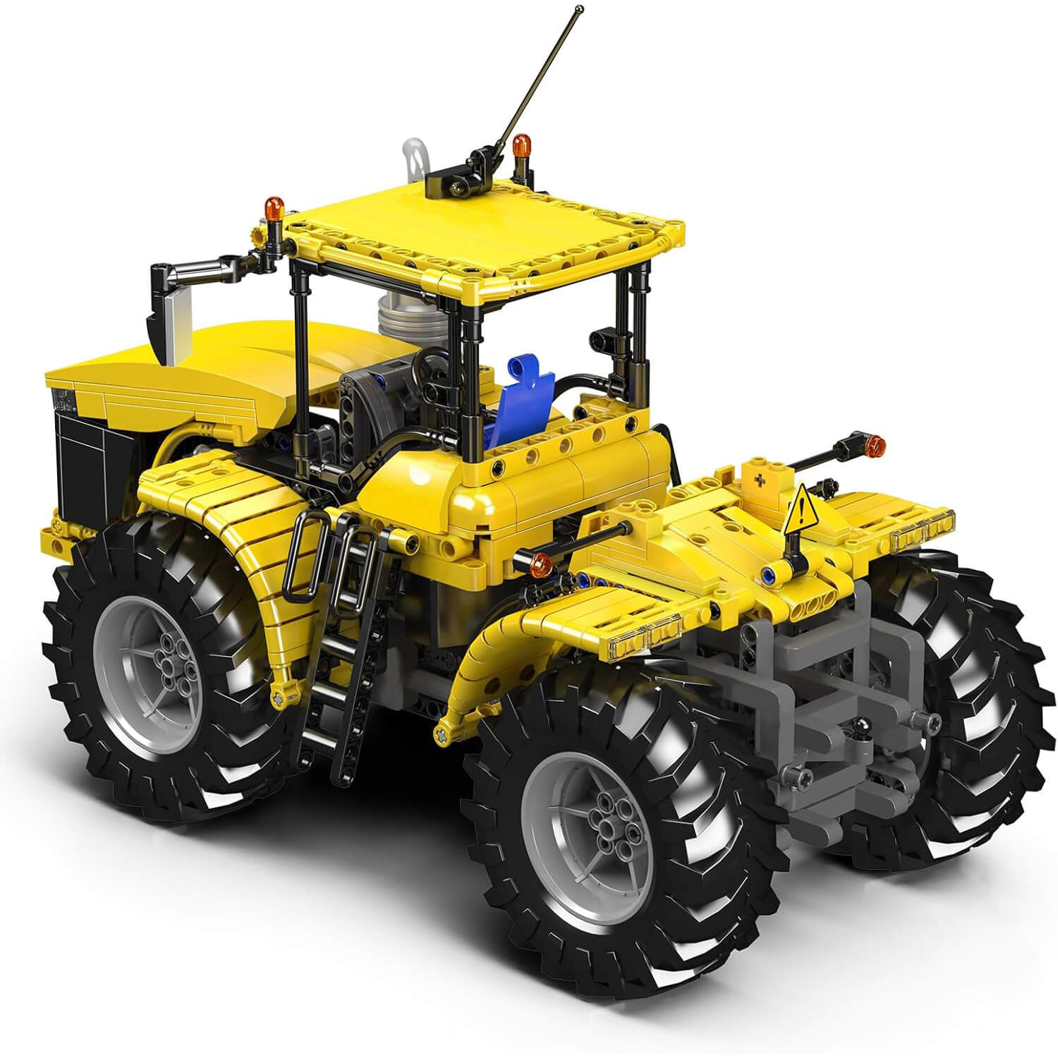Brick MOC Yellow Tractor Remote Control | 1299pcs - Brick Car Merchant