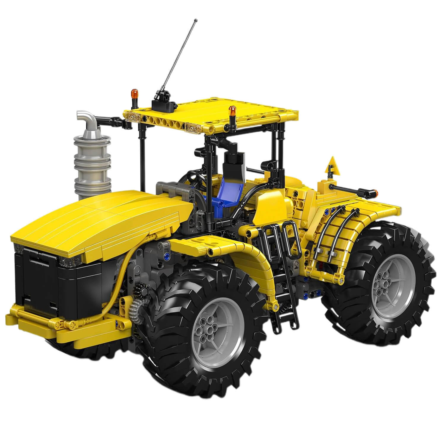Brick MOC Yellow Tractor Remote Control | 1299pcs - Brick Car Merchant
