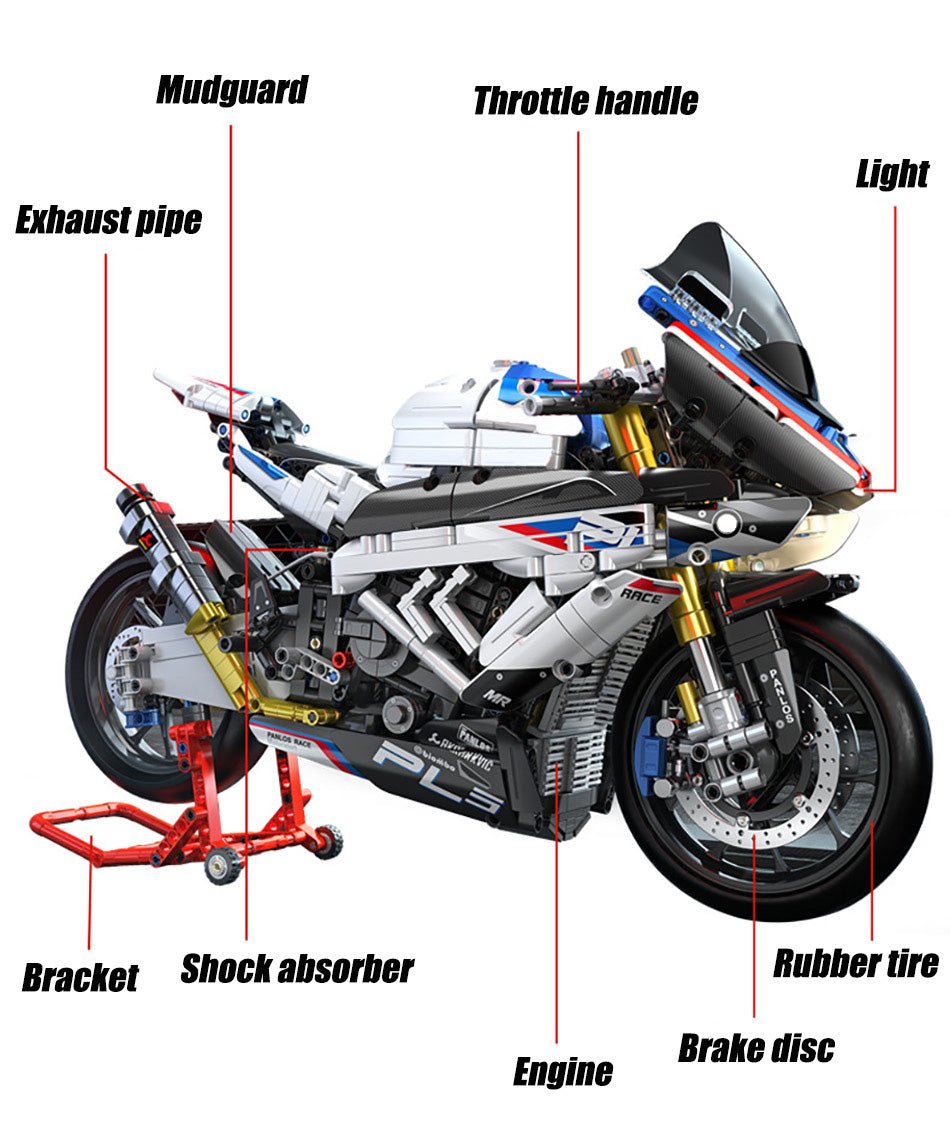 LEGO MOC Carbon Track Superbike | 1972pcs - Brick Car Merchant