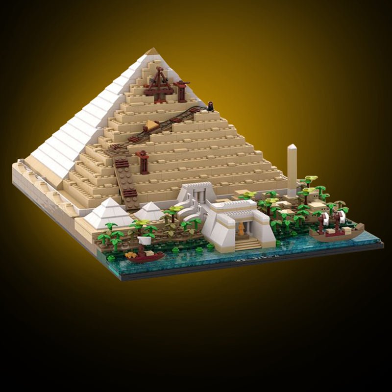 Brick MOC Building Of The Great Pyramid | 1467pcs - Brick Car Merchant