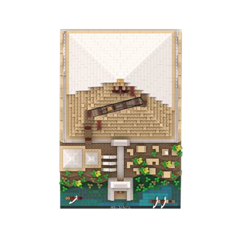 Brick MOC Building Of The Great Pyramid | 1467pcs - Brick Car Merchant