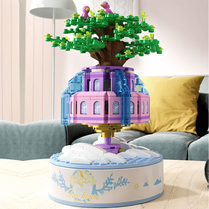 Brick MOC City in the Sky Music Box | 457pcs - Brick Car Merchant