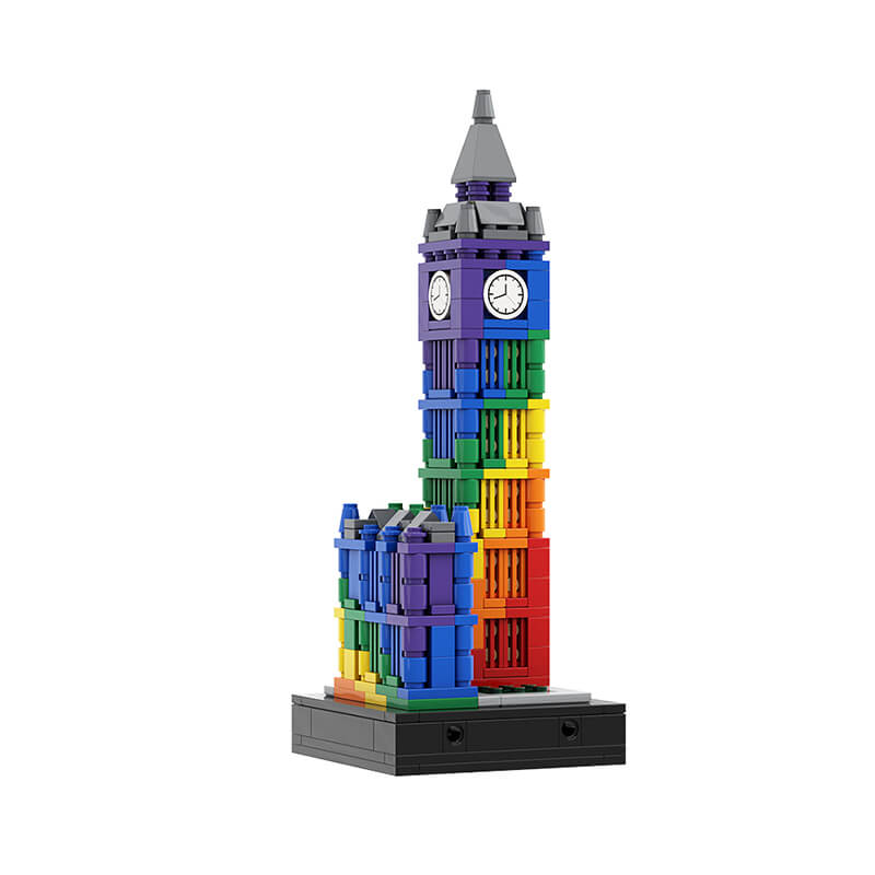 Brick MOC Colorful Big Ben II | 414pcs - Brick Car Merchant
