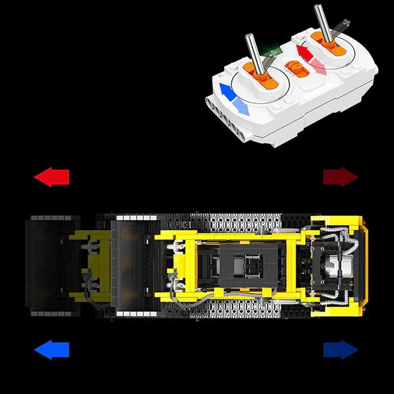 LEGO MOC RC Compact Track Loader | 1800pcs - Brick Car Merchant