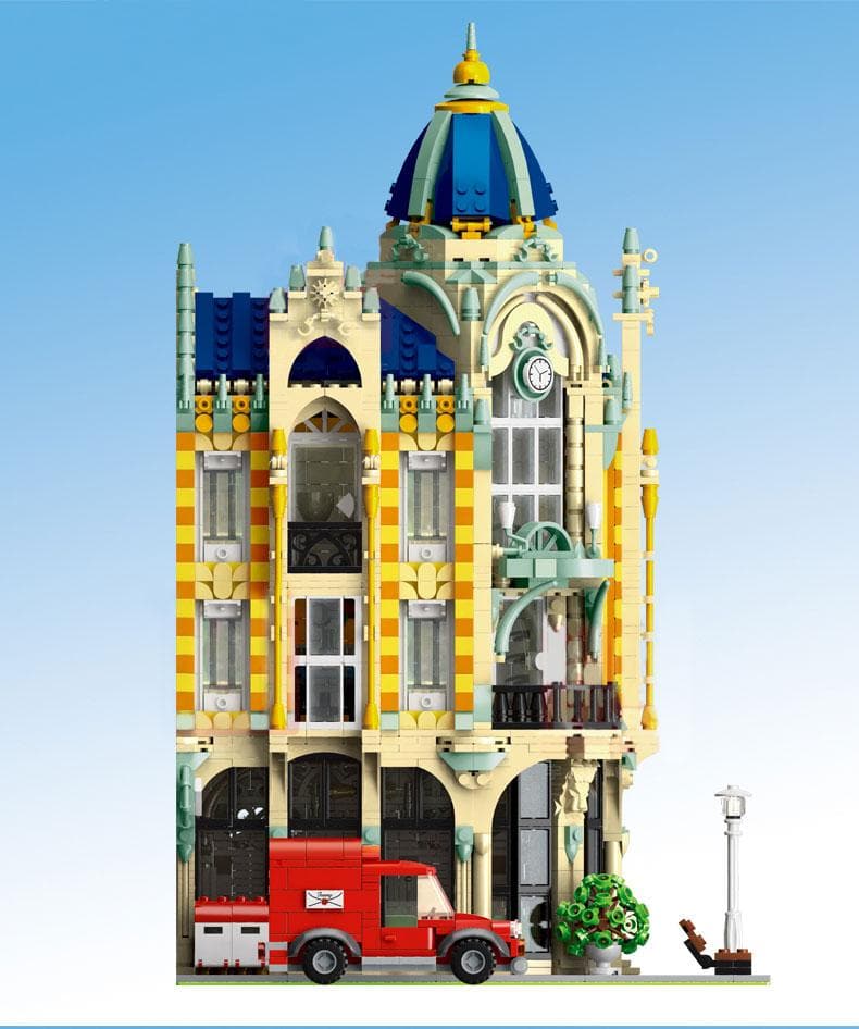 Brick MOC Corner Post Office | 4031pcs - Brick Car Merchant