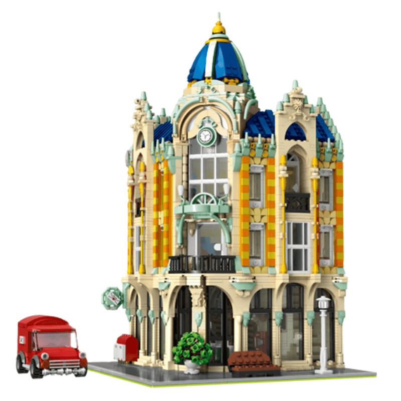 Brick MOC Corner Post Office | 4031pcs - Brick Car Merchant